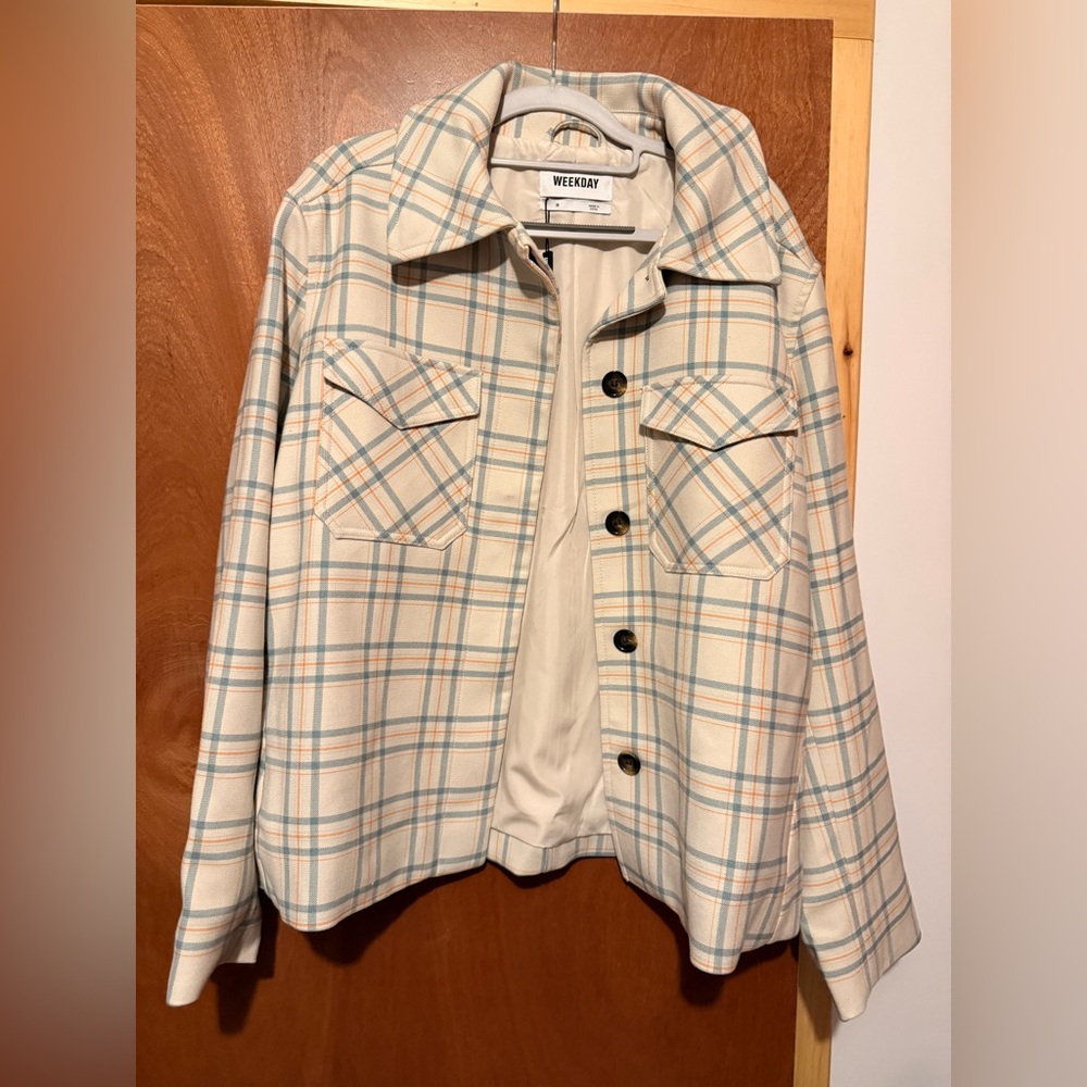 Weekday Check Plaid Overshirt Jacket